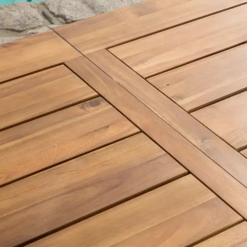 Tavolo da Picnic 3 Pezzi Catriona in Legno di Acacia - Finitura Teak - Christopher Knight Home