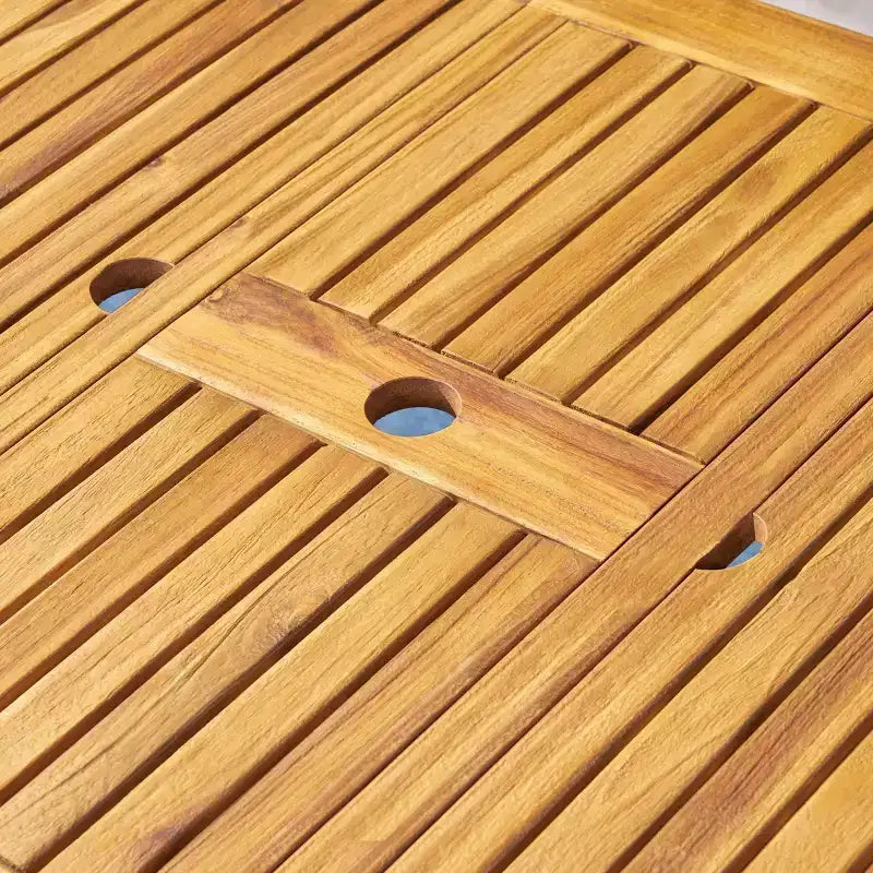 Set da pranzo espandibile Nadia 9 pezzi in legno e vimini - Naturale/Marrone/Beige - Christopher Knight Home