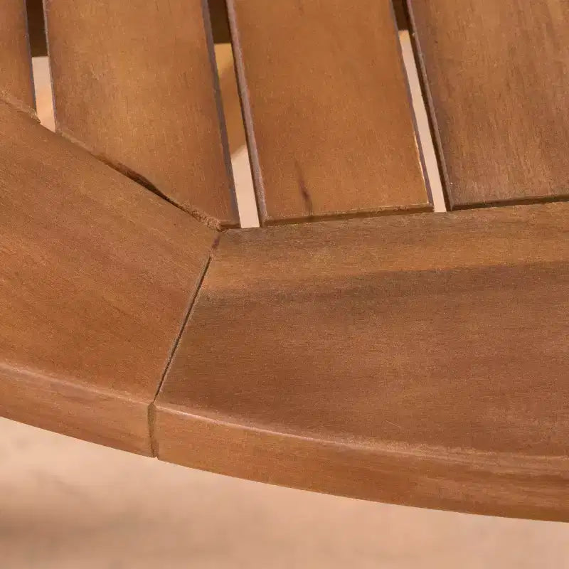 Natividad Set da Pranzo 5 pezzi in Acacia e Rattan: Resistente alle Intemperie, Sedie Impilabili - Christopher Knight Home
