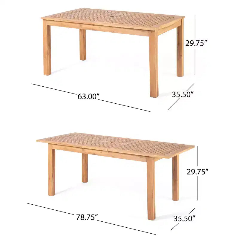 Set da pranzo espandibile 9 pezzi in legno e vimini Hayes: posti a sedere per 8 persone - Christopher Knight Home