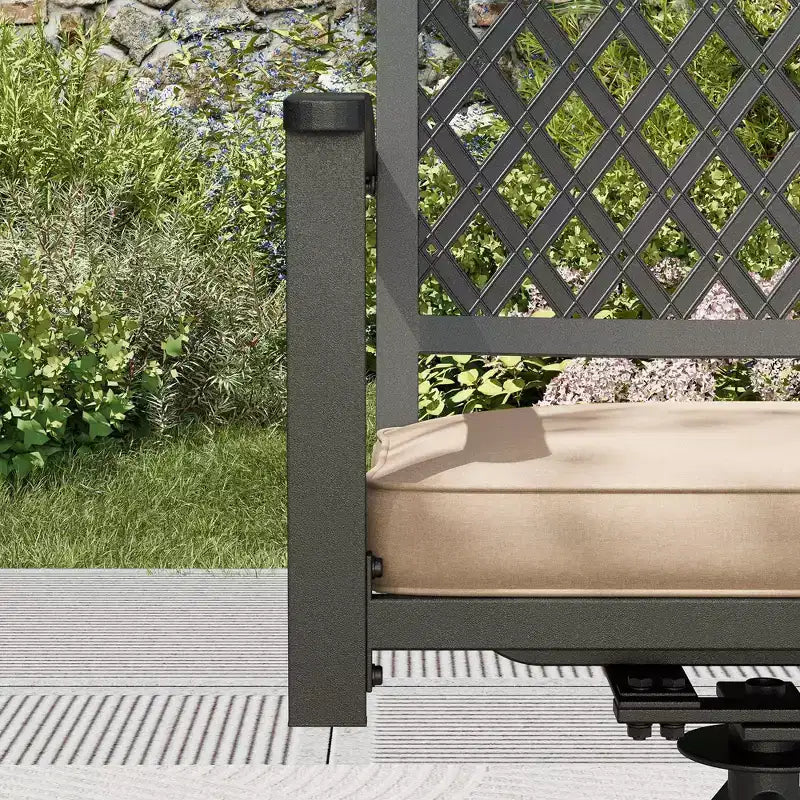 Set da patio 7 pezzi con tavolo da 37" e poltrone girevoli con schienale a rombi - Captiva Designs
