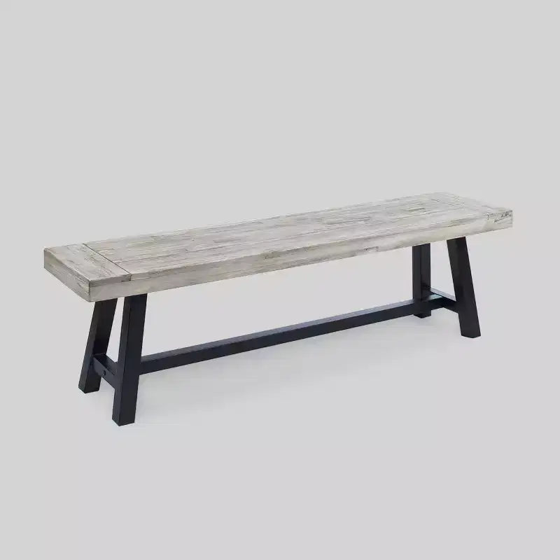 Set da pranzo Luster 6 pezzi in legno di acacia e vimini - Grigio chiaro/Grigio - Christopher Knight Home: Resistente alle intemperie, ferramenta in acciaio zincato