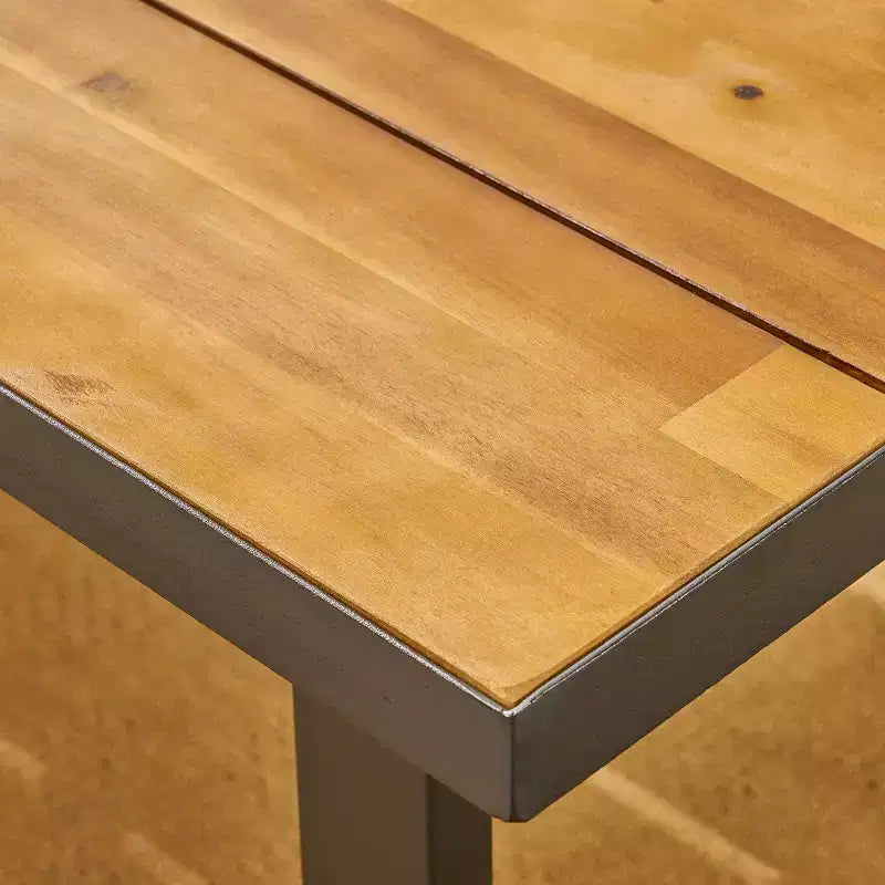 Set da pranzo Heron rettangolare 7 pezzi in legno di acacia e vimini - Teak/Marrone - Christopher Knight Home: resistente alle intemperie con cuscini