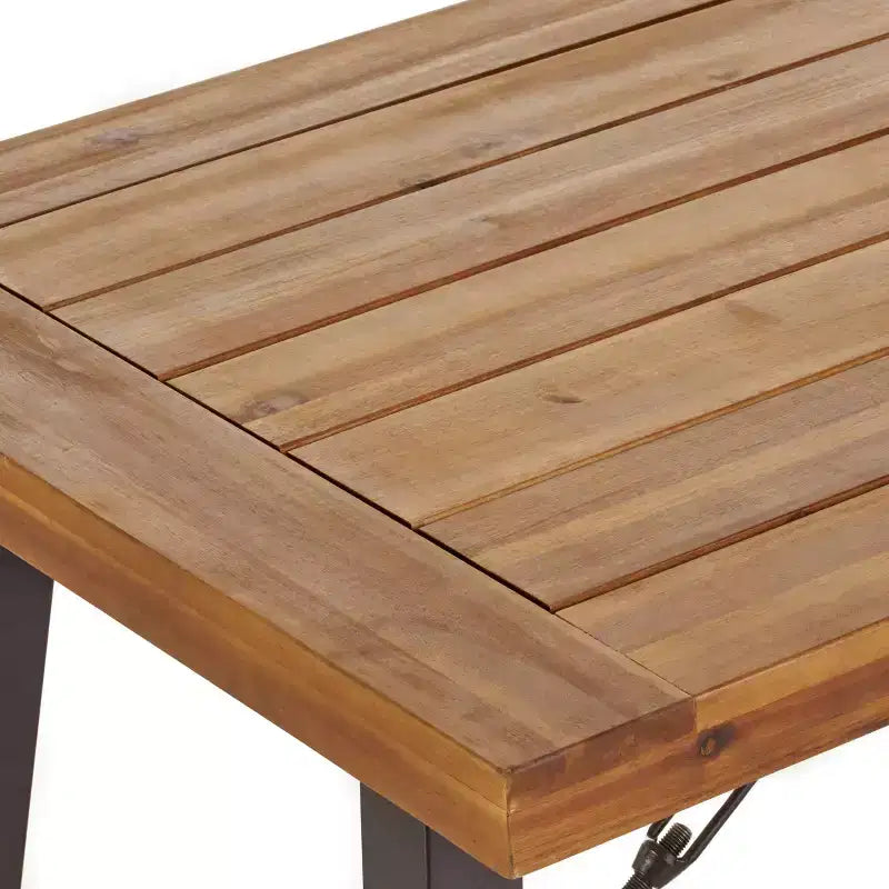 Set da Pranzo Spencer 7 pezzi in legno e vimini - Marrone - Christopher Knight Home: Resistente alle intemperie, telaio in alluminio