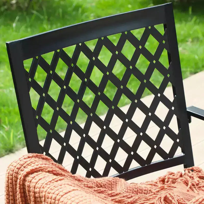 Set da pranzo da esterno 5 pezzi con tavolo da 37" e 4 sedie girevoli con braccioli - Captiva Designs