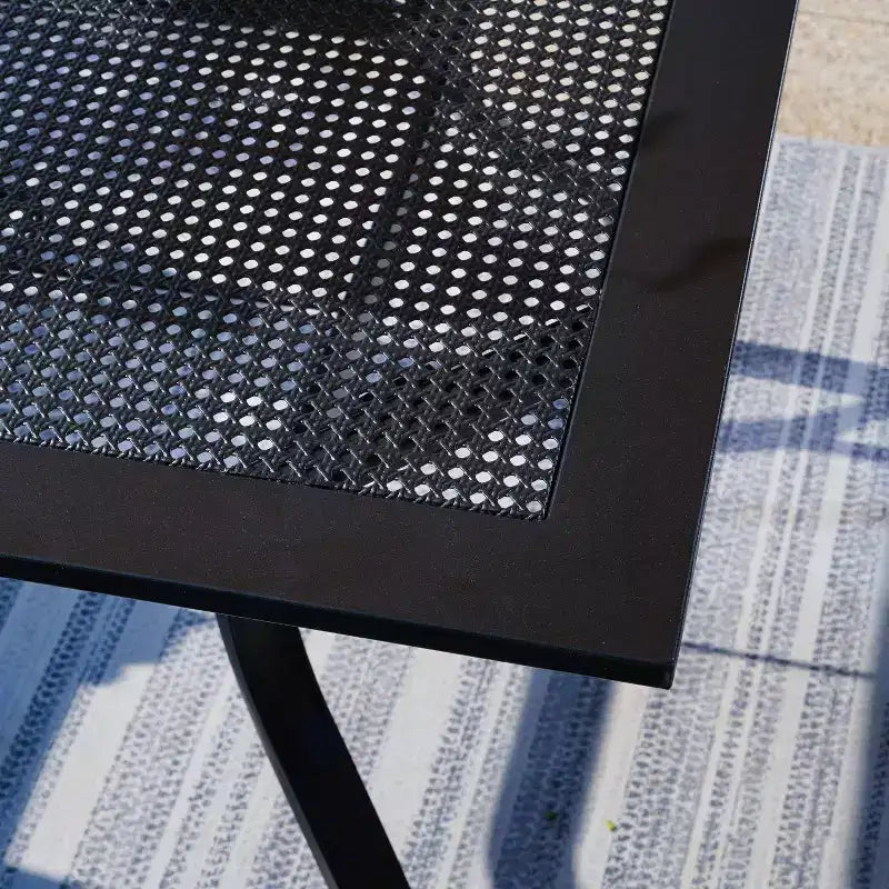 Set da pranzo da esterno 5 pezzi con tavolo da 37" e 4 sedie girevoli con braccioli - Captiva Designs