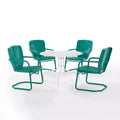 Ridgeland 5pc Outdoor Dining Set - Turquoise - Crosley