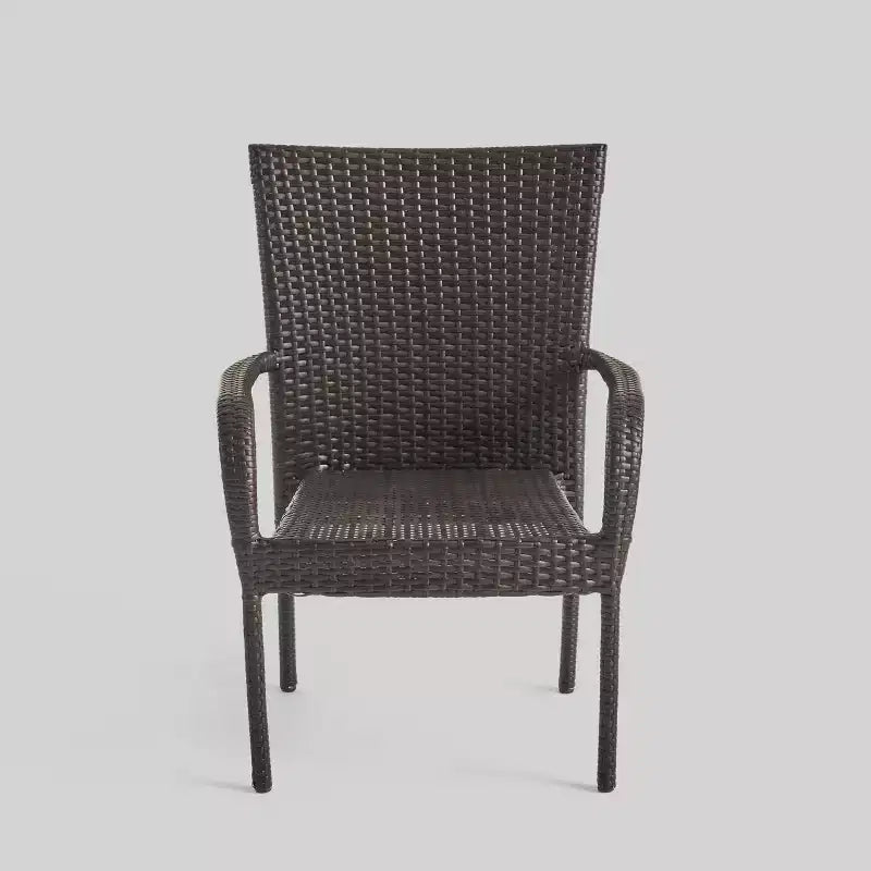 Set da pranzo da patio in 7 pezzi Walker in acacia e vimini Teak - Christopher Knight Home: Sedute da esterno, tavolo con gambe a forcina