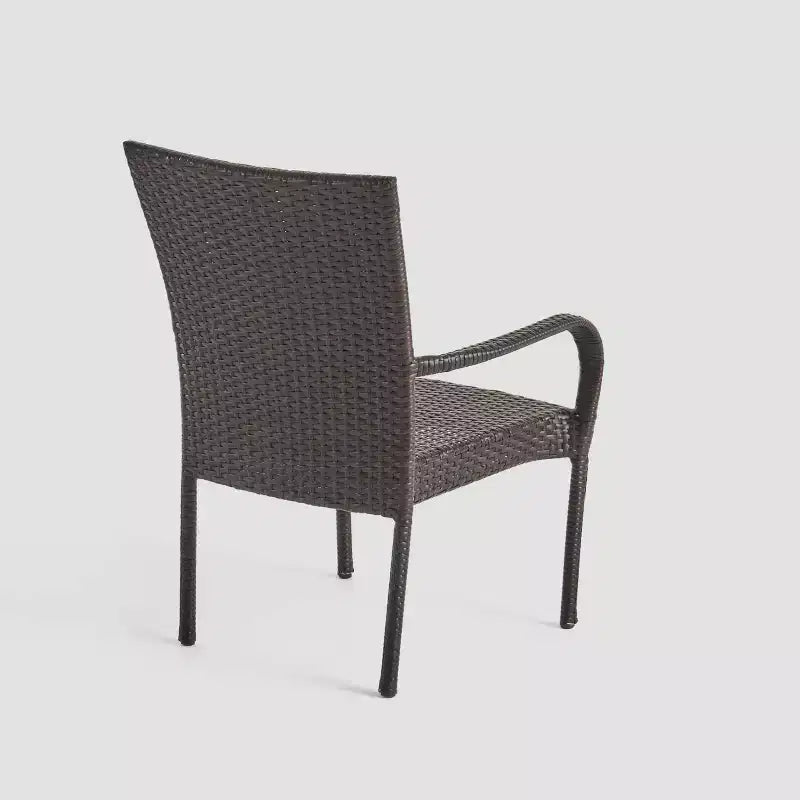 Set da pranzo da patio in 7 pezzi Walker in acacia e vimini Teak - Christopher Knight Home: Sedute da esterno, tavolo con gambe a forcina