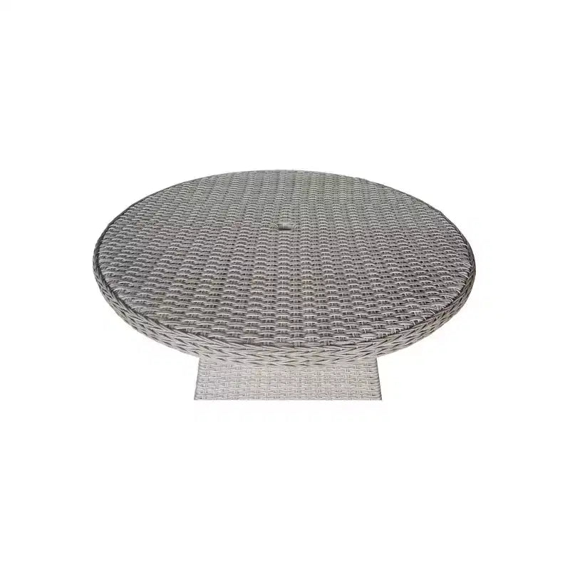 Set da pranzo da esterno in vimini International Concepts da 7 pezzi: Foro per ombrellone, Struttura in alluminio