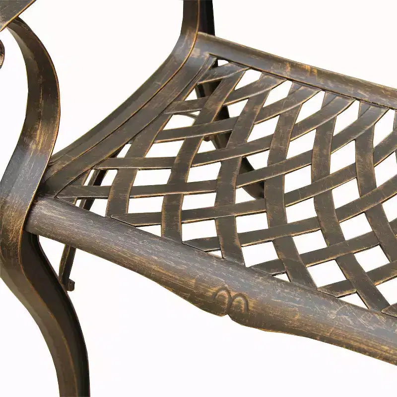 Set da pranzo moderno rettangolare da esterno da 241 cm per 8, resistente ai raggi UV, bronzo - Oakland Living: con sedute in rete e foro per ombrellone