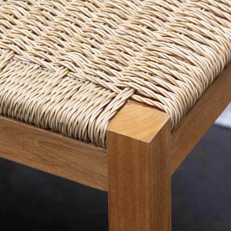 Set da pranzo da esterno Sonoma Lane 4 pezzi in legno di teak Eola con rattan color miele - Resistente alle intemperie