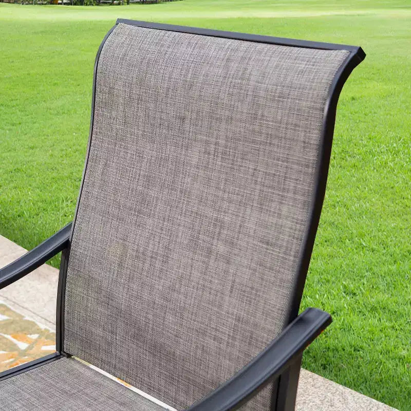 Set da pranzo da 3 pezzi per esterni con tavolino quadrato con foro per ombrellone - Captiva Designs: resistente alle intemperie, comfort ad asciugatura rapida