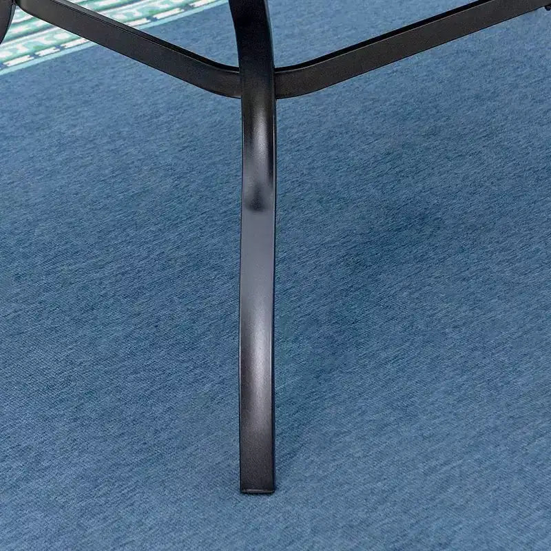 Set da pranzo per esterni da 7 pezzi con tavolo con piano a doghe in metallo con foro per ombrellone da 1,57" e sedie in alluminio - Captiva Designs: Set da patio resistente alle intemperie
