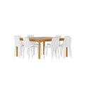 Amazonia Ipanema 9pc Square Outdoor Patio Dining Set White