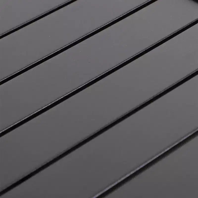 Set da pranzo da esterno 5 pezzi con sedie impilabili e tavolo rotondo in metallo - Nero - Captiva Designs: Set da patio resistente alle intemperie