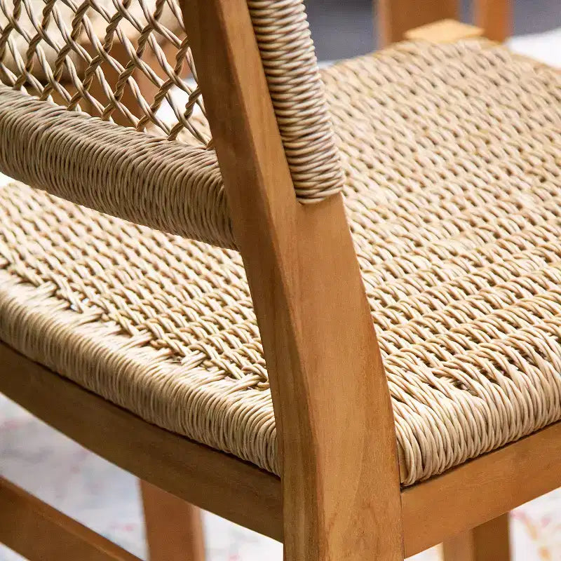 Set da pranzo da esterno Eola Teak Wood 4 pezzi Sonoma Lane Marrone - Resistente alle intemperie
