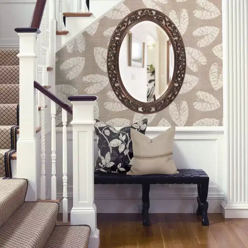 Specchio da parete e d'accento Allure veneziano 48"x14": stile moderno, cornice in vetro, nessun montaggio richiesto