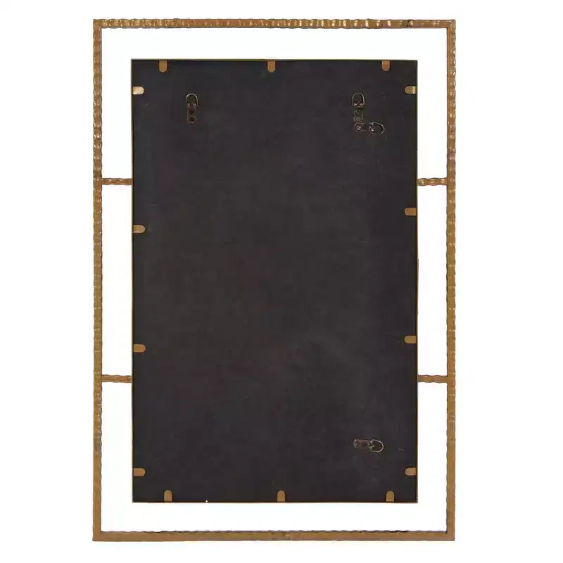 Specchio da parete e d'accento Gavin con cornice in metallo 33"x23": Rettangolare in ferro, nessun assemblaggio richiesto, arredamento moderno