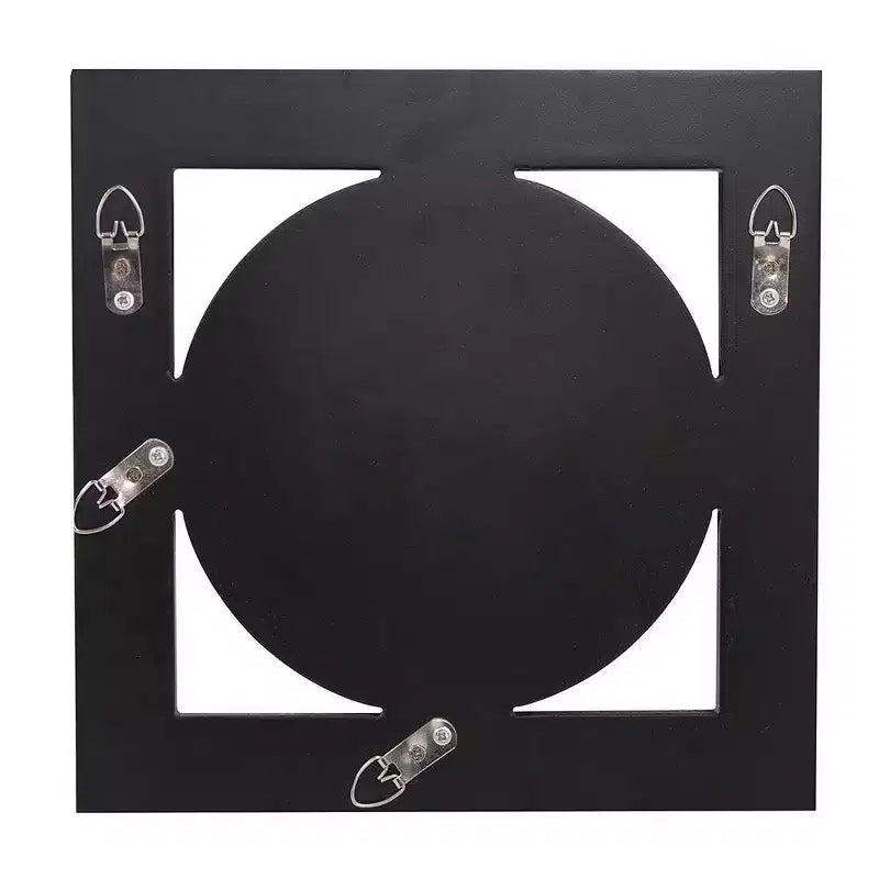 Specchio Quadrato con Portacandele Argento: 30,5 cm Moderno da Parete, Cornice in Legno, Nessun Montaggio Richiesto