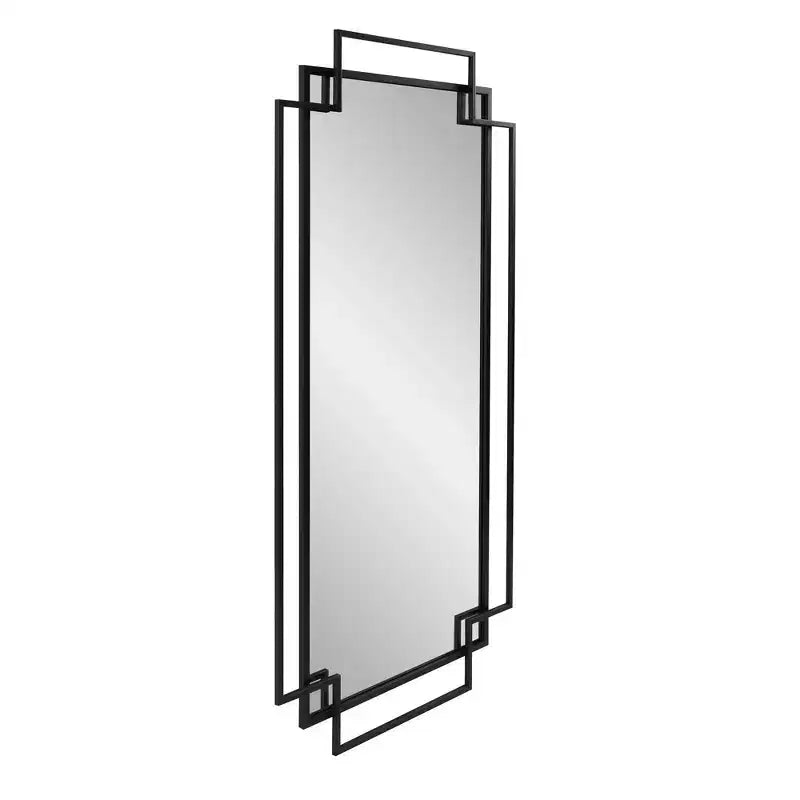 Specchio da parete Contessa con cornice traforata 43"x26": Forma moderna, Nessun assemblaggio richiesto, Cornice in vetro