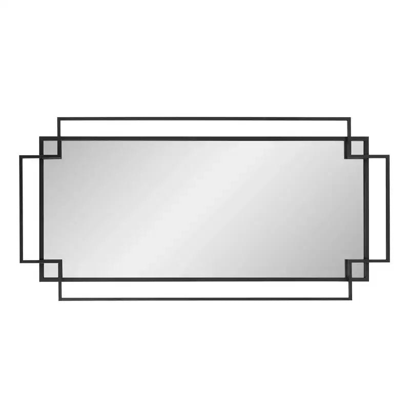 Specchio da parete Contessa con cornice traforata 43"x26": Forma moderna, Nessun assemblaggio richiesto, Cornice in vetro