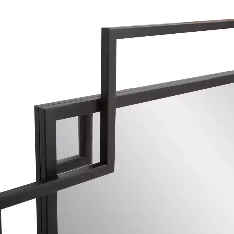 Specchio da parete Contessa con cornice traforata 43"x26": Forma moderna, Nessun assemblaggio richiesto, Cornice in vetro