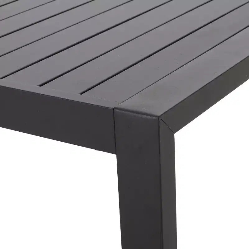 Christopher Knight Home Bennett Set da Pranzo Moderno da Esterno a 7 Pezzi in Alluminio con Corda Intrecciata, Nero/Grigio