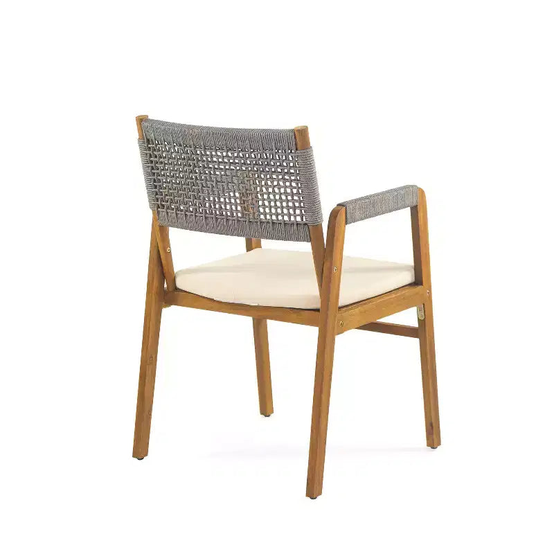 Christopher Knight Home Holomn Set da pranzo da 7 pezzi in acacia rustico con cuscini