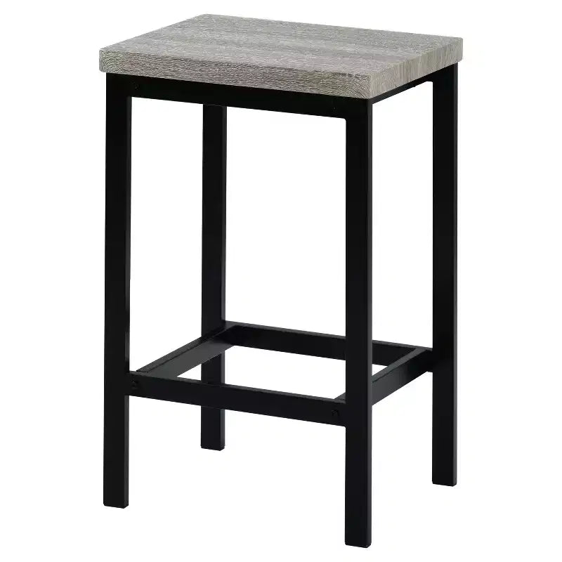 Set da Pranzo Whisen Farmhouse a 4 Pezzi con Tavolo Altezza Bancone e 3 Sgabelli