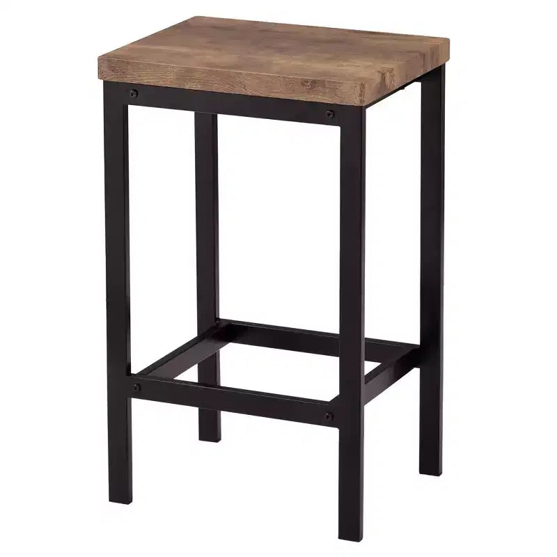 Set da Pranzo Whisen Farmhouse a 4 Pezzi con Tavolo Altezza Bancone e 3 Sgabelli
