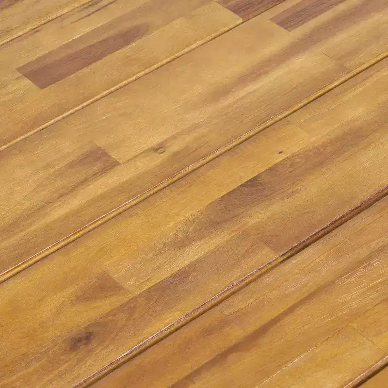 Christopher Knight Home Marley Set da Pranzo da Esterno Moderno 7 Pezzi in Legno di Acacia e Polipropilene, Teak/Nero