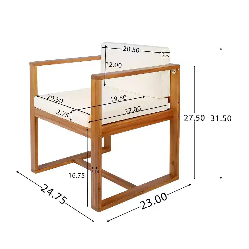 Christopher Knight Home Valoria Set da pranzo 5 pezzi con pannelli a doghe in legno di acacia