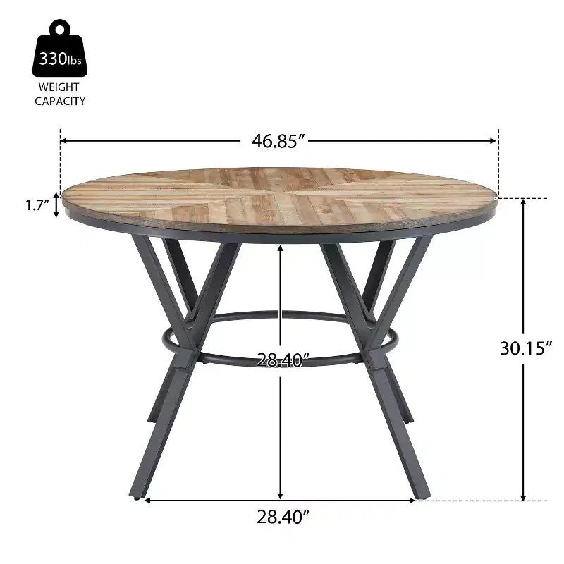 Christopher Knight Home Aura - Set da pranzo moderno da 5 pezzi con base in metallo, marrone chiaro/nero