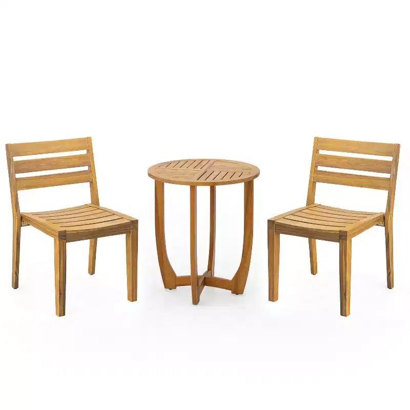 Christopher Knight Home Hermosa 3-Pieces Acacia Wood Dining Set, Teak
