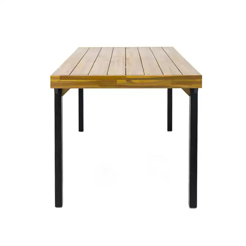 Christopher Knight Home Harper Set da pranzo da esterno 3 pezzi in legno di acacia, teak/nero