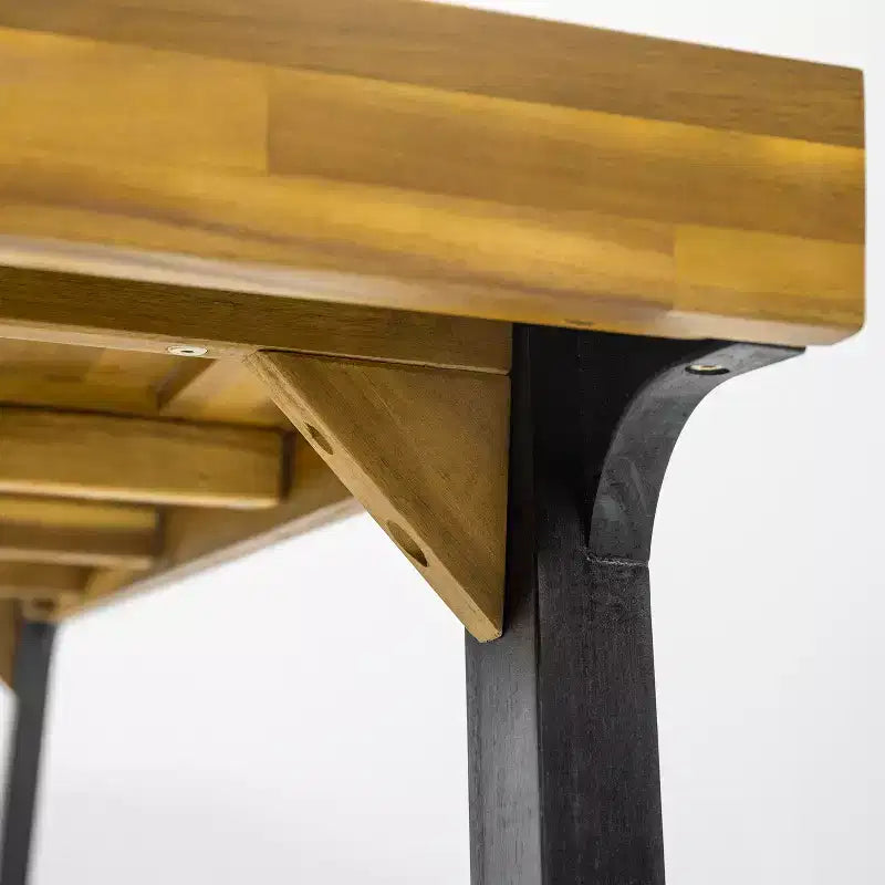 Christopher Knight Home Harper Set da pranzo da esterno 3 pezzi in legno di acacia, teak/nero