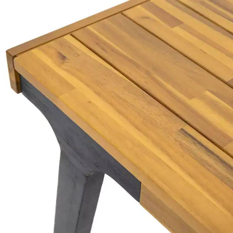 Christopher Knight Home Harper Set da pranzo da esterno 3 pezzi in legno di acacia, teak/nero