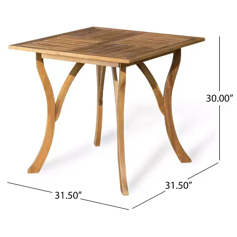 Christopher Knight Home Wren Set da pranzo da esterno 5 pezzi in legno di acacia, teak