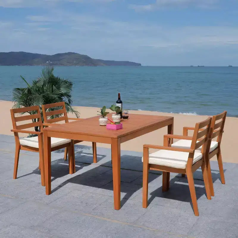 Set da pranzo Wilming - Per interni/esterni - PAT7065 - Naturale - Safavieh