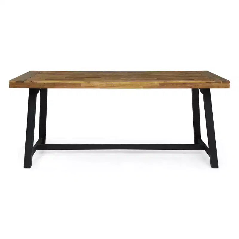 Christopher Knight Home Pablo set da pranzo moderno da 7 pezzi da esterno con sedia impilabile