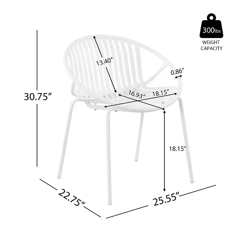 Christopher Knight Home Pablo set da pranzo moderno da 7 pezzi da esterno con sedia impilabile