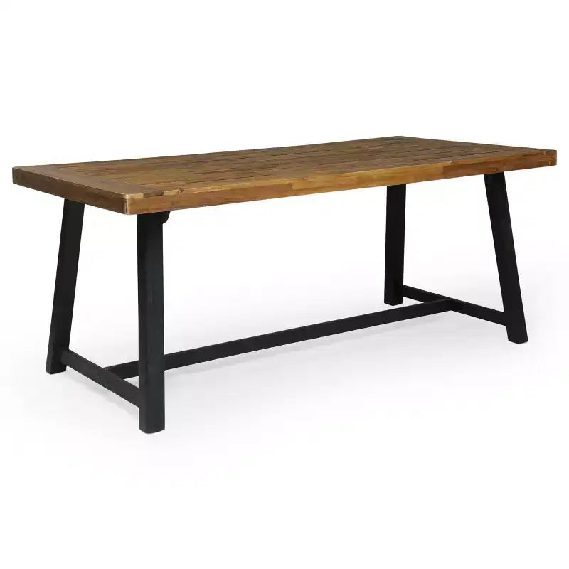 Christopher Knight Home Pablo set da pranzo moderno da 7 pezzi da esterno con sedia impilabile