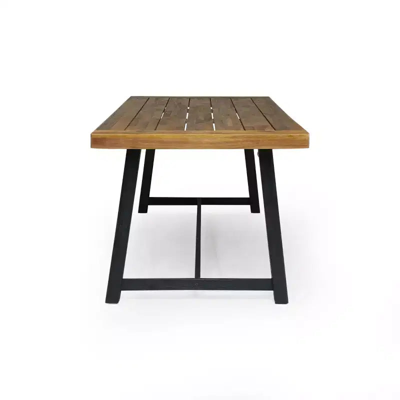 Christopher Knight Home Pablo set da pranzo moderno da 7 pezzi da esterno con sedia impilabile