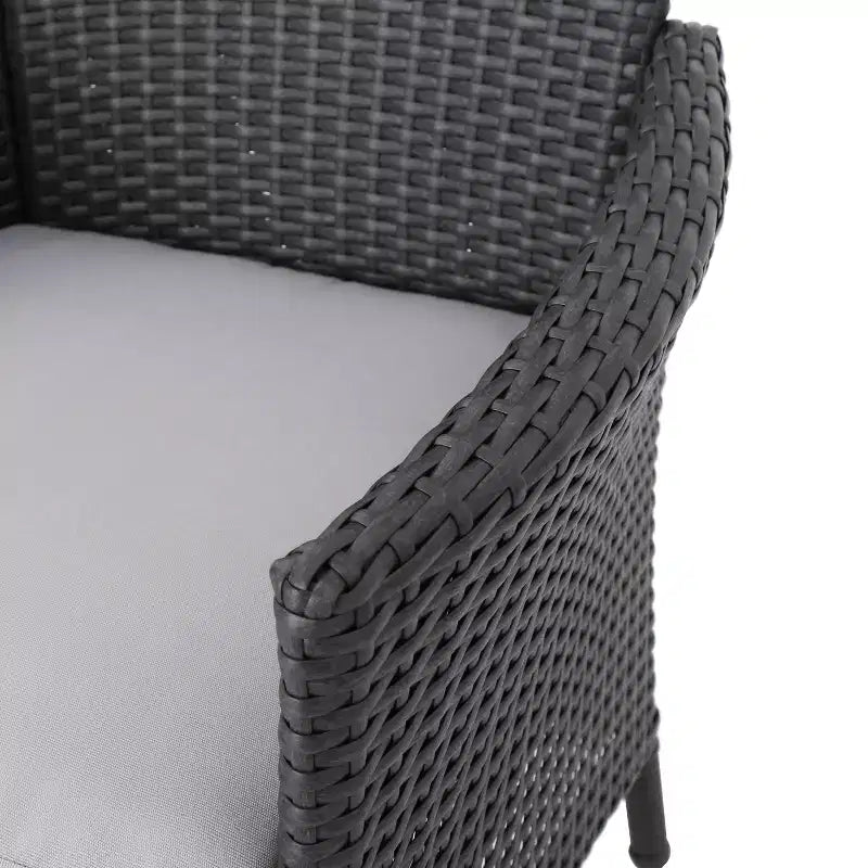 Christopher Knight Home Carroll Set da pranzo da esterno 5 pezzi in vimini e legno di acacia con cuscini