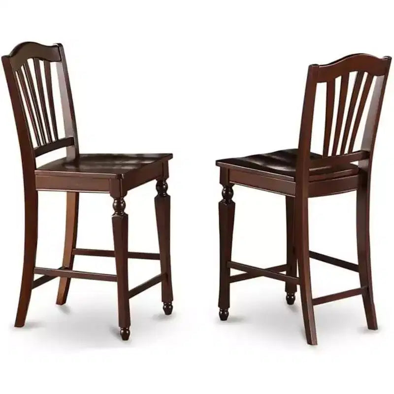 HomeStock Set da pranzo altezza bancone con tavolo a farfalla nero e 8 sedie