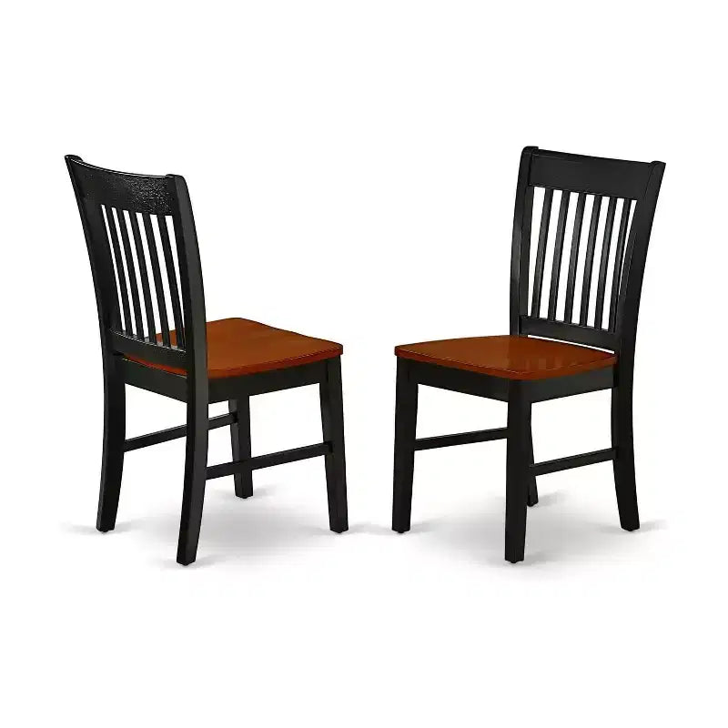 HomeStock Set da Pranzo 9 Pezzi Tavolo Quadrato Ciliegio Nero con Allunga a Farfalla