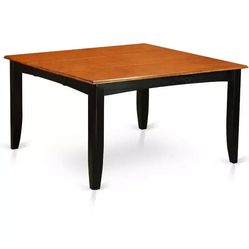 HomeStock Set da Pranzo 9 Pezzi Tavolo Quadrato Ciliegio Nero con Allunga a Farfalla