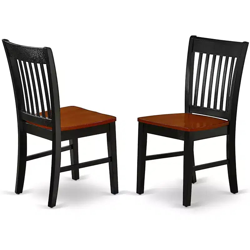 HomeStock Set da Pranzo 9 Pezzi Tavolo Quadrato Ciliegio Nero con Allunga a Farfalla