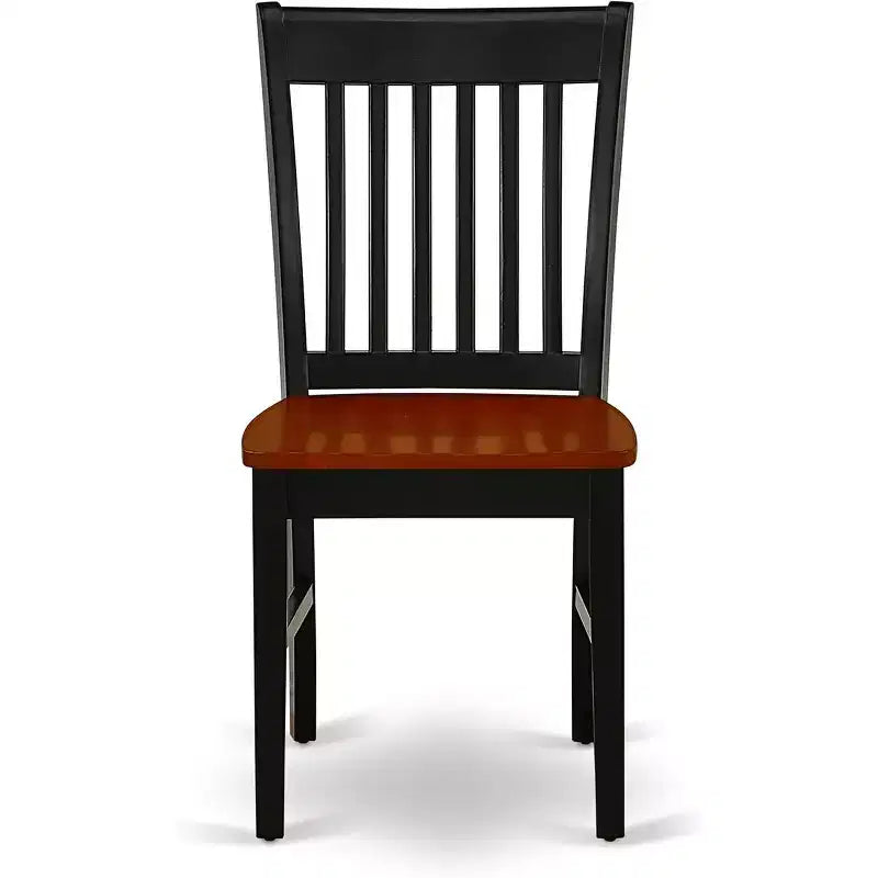 HomeStock Set da Pranzo 9 Pezzi Tavolo Quadrato Ciliegio Nero con Allunga a Farfalla